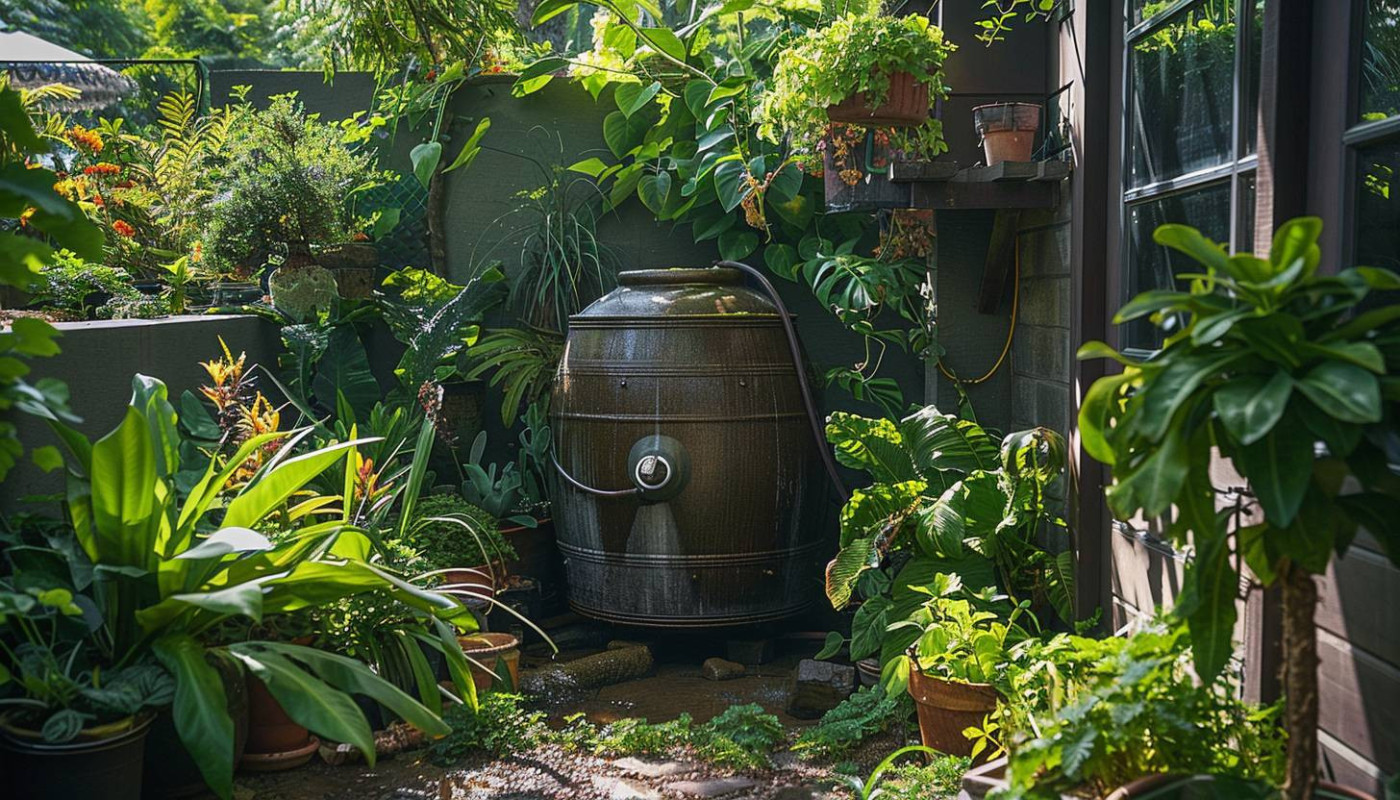 La récupération d'eau de pluie pour un jardin autonome